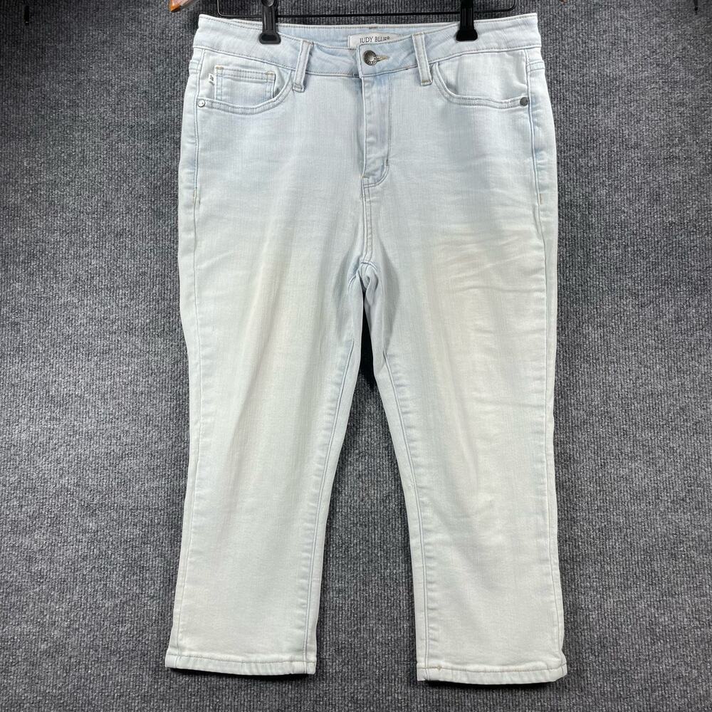 Judy Blue Skinny Fit Capri Pants Women's 11/30 White JB88240 Denim Stretch
